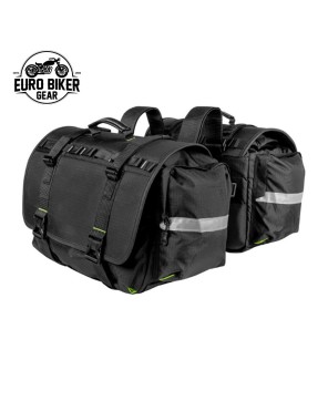 Euro Biker Gear® Waterproof Saddlebags Stormproof Motorcycle Luggage