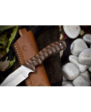 CSFIF Handmade Skinner Knife AUS-10 Steel Walnut Wood