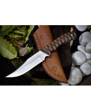 CSFIF Handmade Skinner Knife AUS-10 Steel Walnut Wood