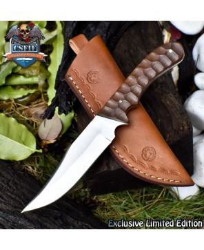 CSFIF Handmade Skinner Knife AUS-10 Steel Walnut Wood