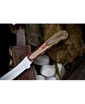 Handmade Skinner Knife 440C Steel Hard Wood