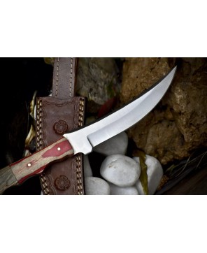 Handmade Skinner Knife 440C Steel Hard Wood