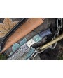 Hand Crafted Damascus Skinner Knife - Mixed Material Handle