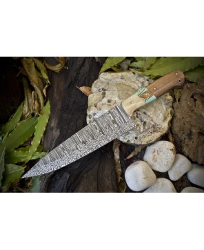 Damascus Chef Knife: EDC, Handcrafted