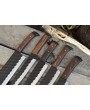 Walnut Chef Knife Set (5) AUS-8 Steel