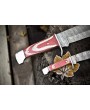 Damascus Bowie Knife Set: Handcrafted