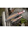 Damascus Bowie Knife Set: Handcrafted