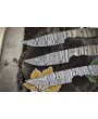 Handmade Twist Damascus Blank Blades - Set of 3 for Custom Knives