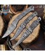 Custom Twist Damascus Blank Blades Wootz Set of 3 - Unique Decoration