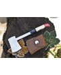 Forged Clever Chopper Axe Knife AUS-10 Steel Bone Wood Outdoor