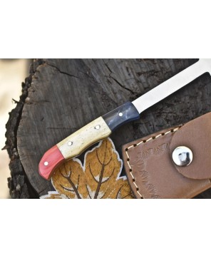 Forged Clever Chopper Axe Knife AUS-10 Steel Bone Wood Outdoor