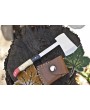 Forged Clever Chopper Axe Knife AUS-10 Steel Bone Wood Outdoor