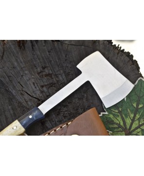 Forged Clever Chopper Axe Knife AUS-10 Steel Bone Wood Outdoor