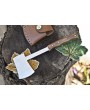 Handmade ATS-34 Steel Clever Chopper Axe Knife Walnut Wood