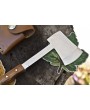 Handmade ATS-34 Steel Clever Chopper Axe Knife Walnut Wood