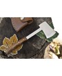 Handmade ATS-34 Steel Clever Chopper Axe Knife Walnut Wood