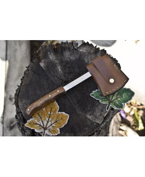 Handmade ATS-34 Steel Clever Chopper Axe Knife Walnut Wood