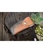 Twist Damascus Folding Knife, Hard Wood Handle