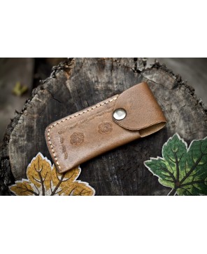 Twist Damascus Folding Knife, Bone and Wood Handle