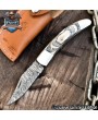 Damascus Folding Knife (Closeout): Handcrafted