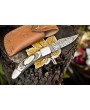 Damascus Folding Knife (Closeout): Handcrafted