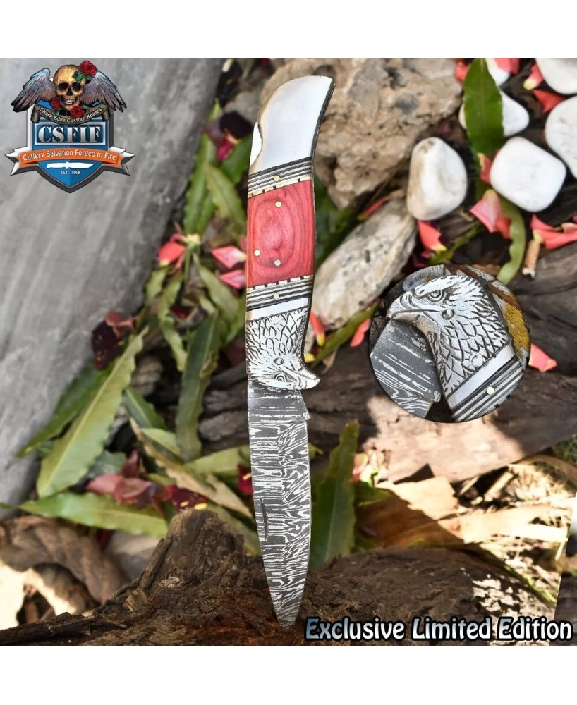 Custom Damascus Knife: Camping, Unique