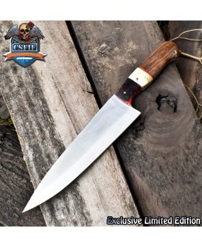 440C Chef Knife: Bone Handle, Razor Sharp