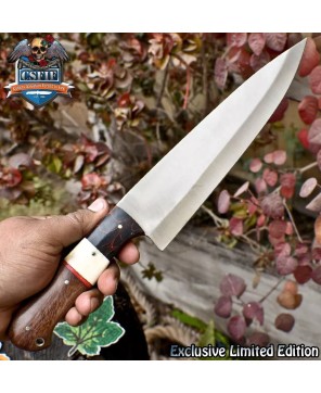 440C Chef Knife: Bone Handle, Razor Sharp