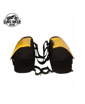 Euro Biker Gear® Motorcycle Boomerang Saddle Bag | Innovative Tear-Drop Design