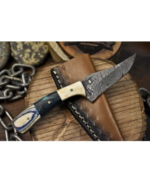 Twist Damascus Skinner Knife | Survival Gear