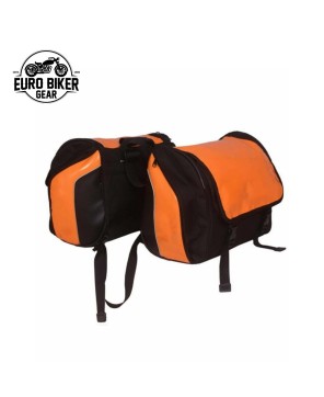 Euro Biker Gear® Motorcycle Boomerang Saddle Bag | Innovative Tear-Drop Design