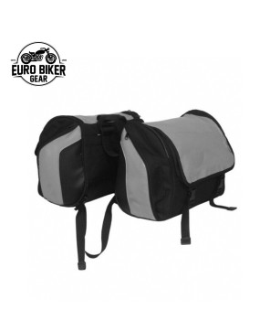 Euro Biker Gear® Motorcycle Boomerang Saddle Bag | Innovative Tear-Drop Design