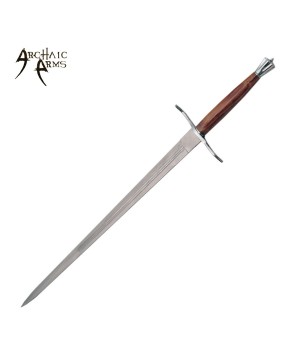 Rugged 50" Mercenary Sword - Blood Groove, Wood Handle