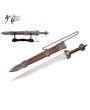 31" Roman Gladius Sword - Pewter Accents, Decorative Scabbard