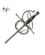 43.5" Black Wire Wrapped Medieval Rapier - Elegant Design