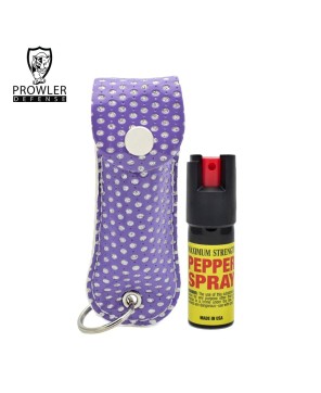 Mini Stun Gun & Pepper Spray Combo for Self Defense - Purple Bling