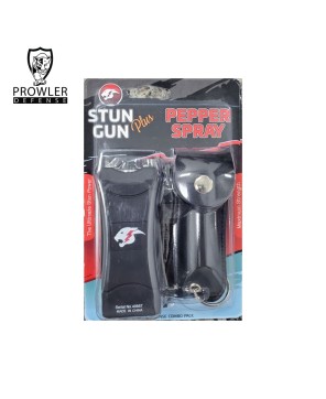 Mini Stun Gun & Pepper Spray Combo - Black, Powerful Self-Defense Tool