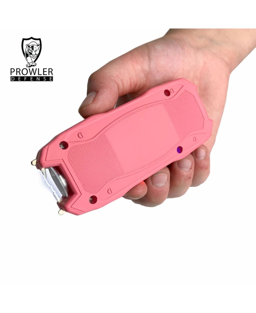 Pink Rechargeable Mini Stun Gun LED Flashlight