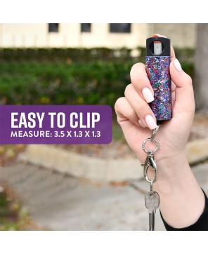 Amethyst Jeweled Pepper Spray Key Ring - Self Defense