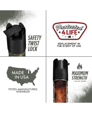 Camo Keychain Mini Pepper Spray - Self Defense