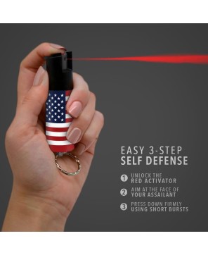 USA Flag Mini Pepper Spray - Self Defense Keychain