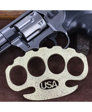 USA Initial Brass Knuckle Paper Weight - Pure Brass Accessory