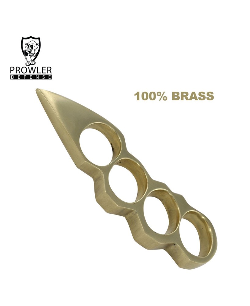 Solid Brass Knuckleduster Paper Weight - Novelty Desk Accessory