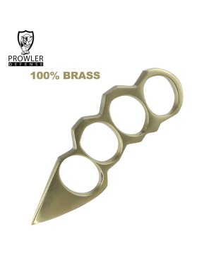 Solid Brass Knuckleduster Paper Weight - Novelty Desk Accessory