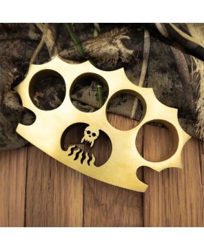 Pure Brass Demonic Skull Knuckle Paper Weight - Strong and Stylish