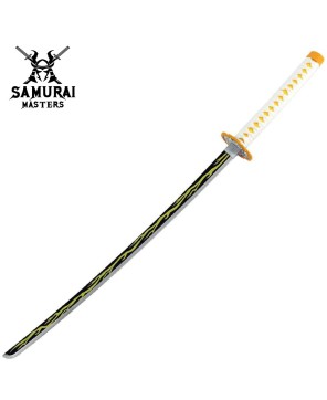 39.5" Steel Anime Zenitsu Agatsuma Demon Sword for Display and Cosplay