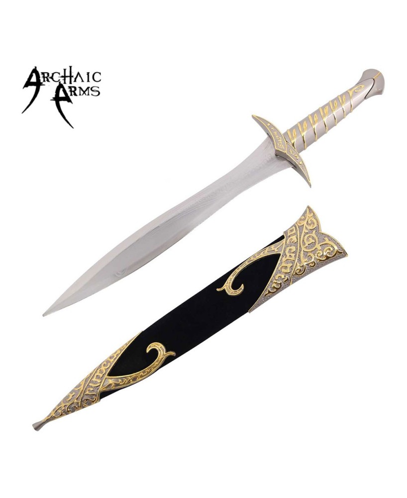 20" Fantasy Sting Dagger Short Sword with Scabbard – Elvish Themed