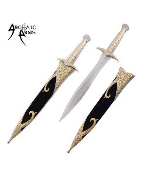 20" Fantasy Sting Dagger Short Sword with Scabbard – Elvish Themed