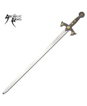 Templar Knight Crusader Sword With Wall Plaque