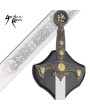 Templar Knight Crusader Sword With Wall Plaque